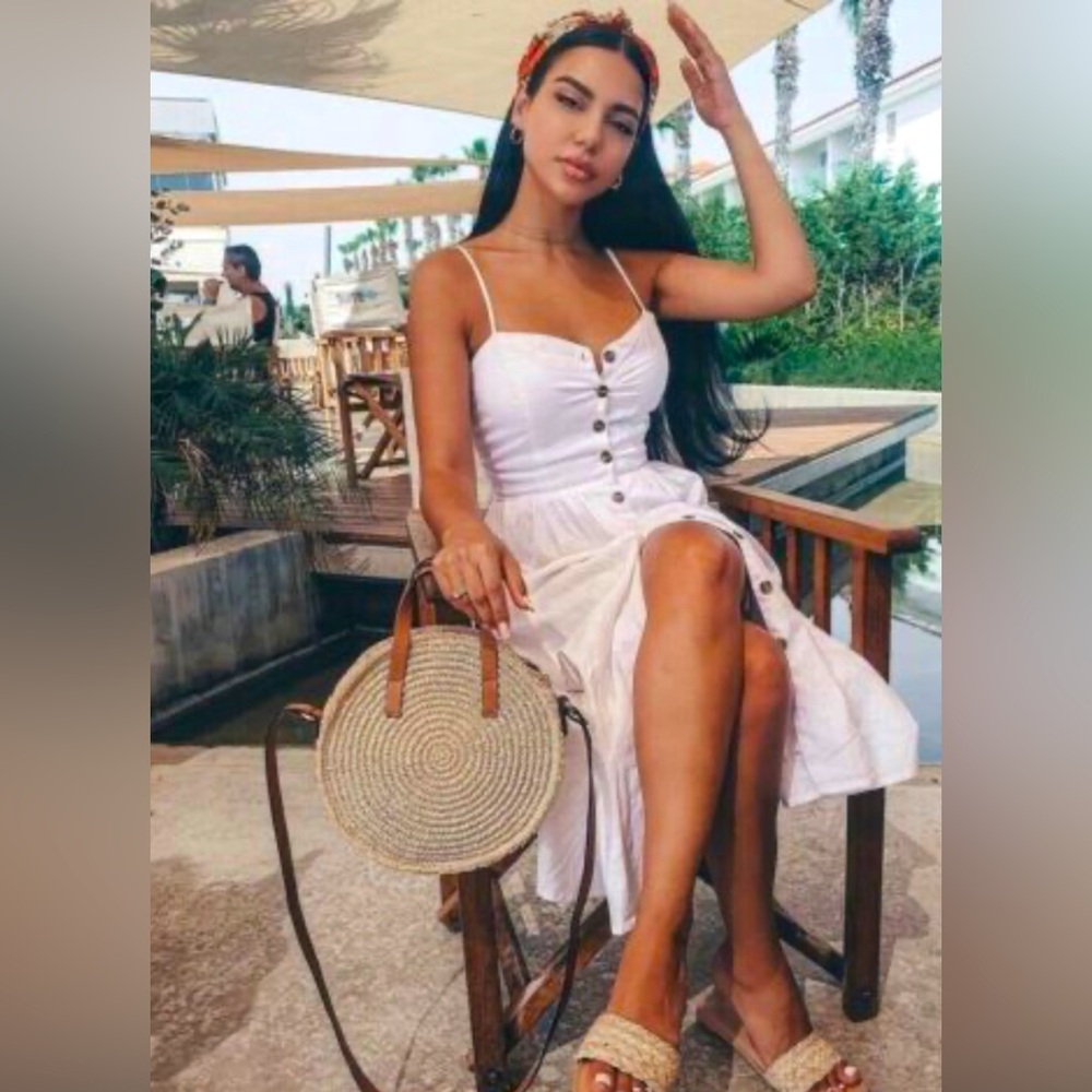 H&M linen blend dress